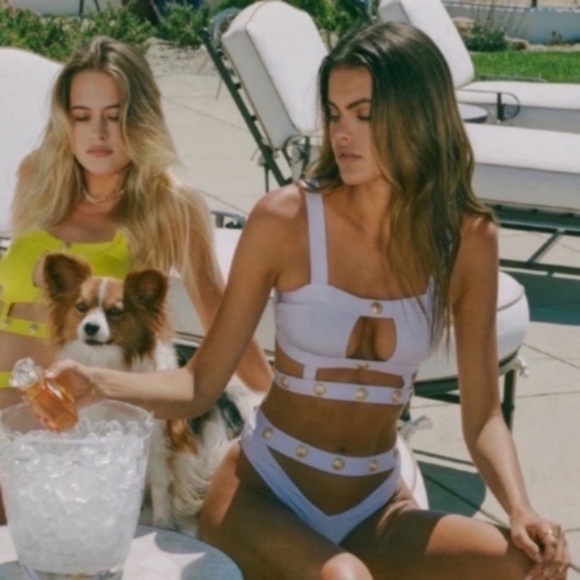 New! Monica Hansen beachwear MHB rich and fab bikini TOP white 1895 - Picture 12 of 13